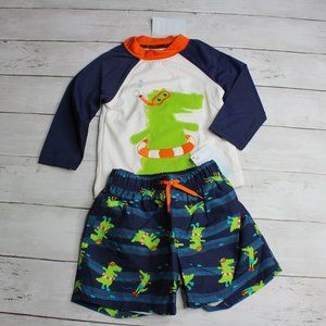 Gymboree Baby Boy Rashguard Swimsuit Shirt Trunks